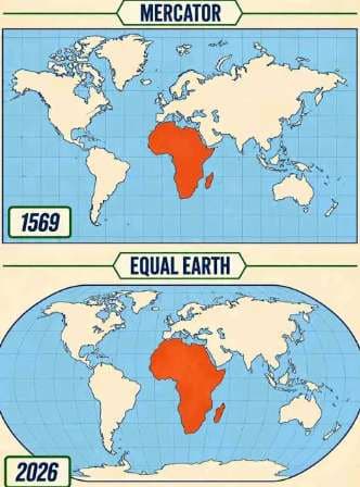 قطعنامه ۲۰۲۶ سازمان ملل درباره نقشه جهان؛ مقایسه فنی Mercator و Equal Earth